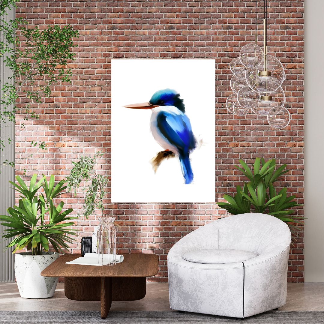 Kingfisher's Realm Wall Art Canvas Print