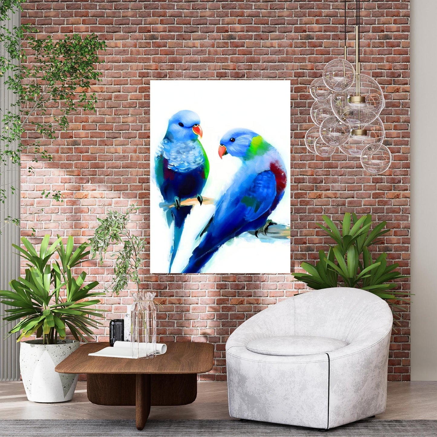 Lorikeet Love Wall Art Canvas Print