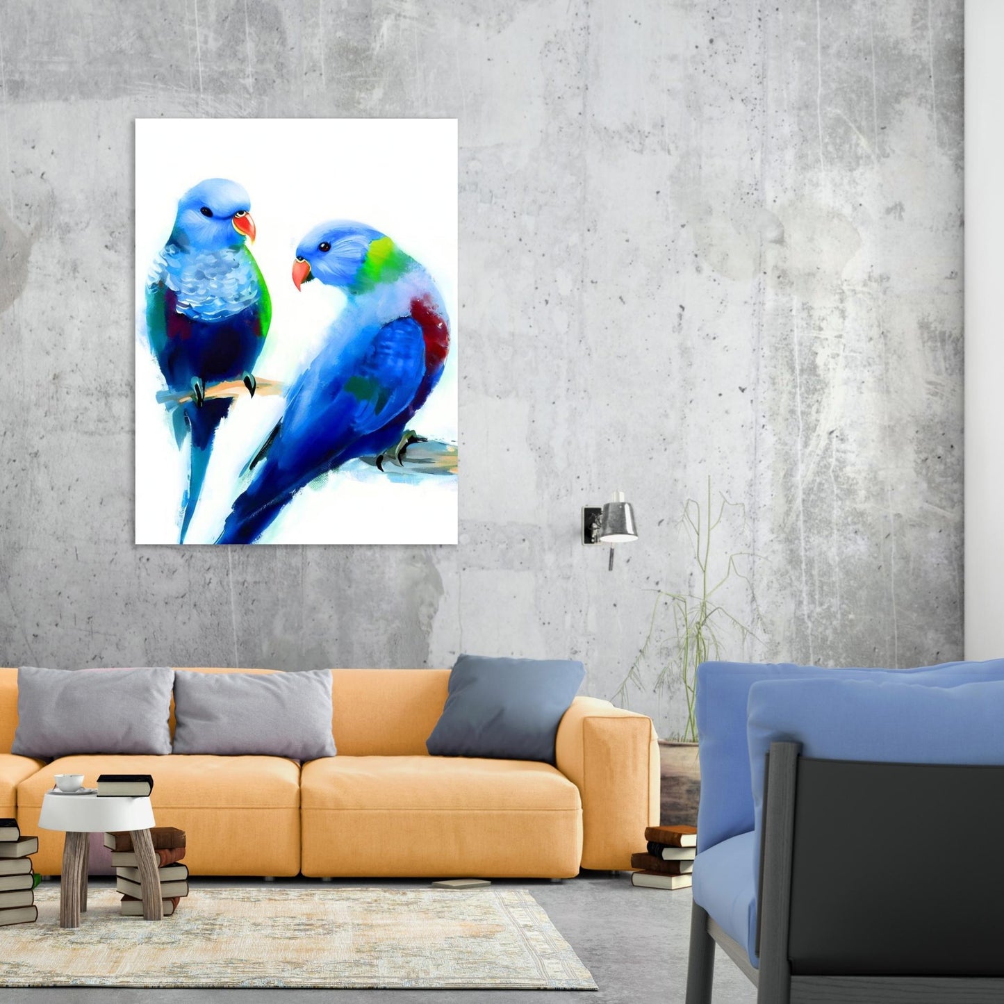 Lorikeet Love Wall Art Canvas Print