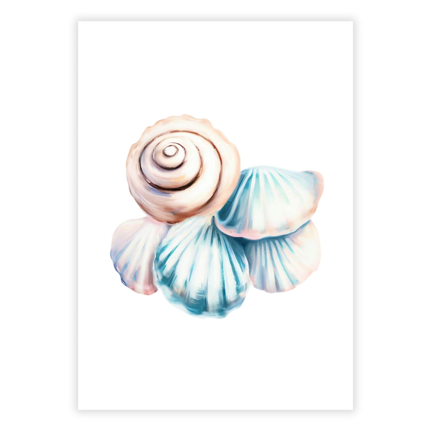 Ocean Shells Wall Art Canvas Print