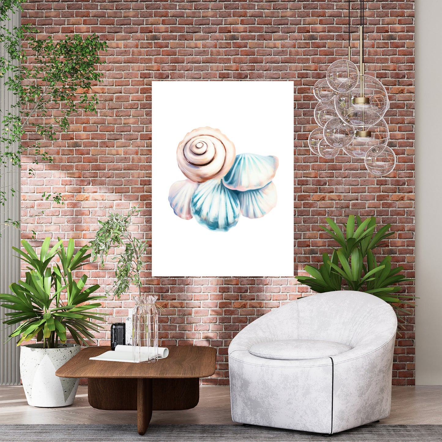 Ocean Shells Wall Art Canvas Print