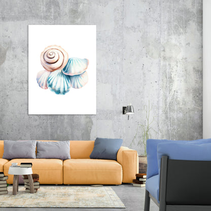 Ocean Shells Wall Art Canvas Print