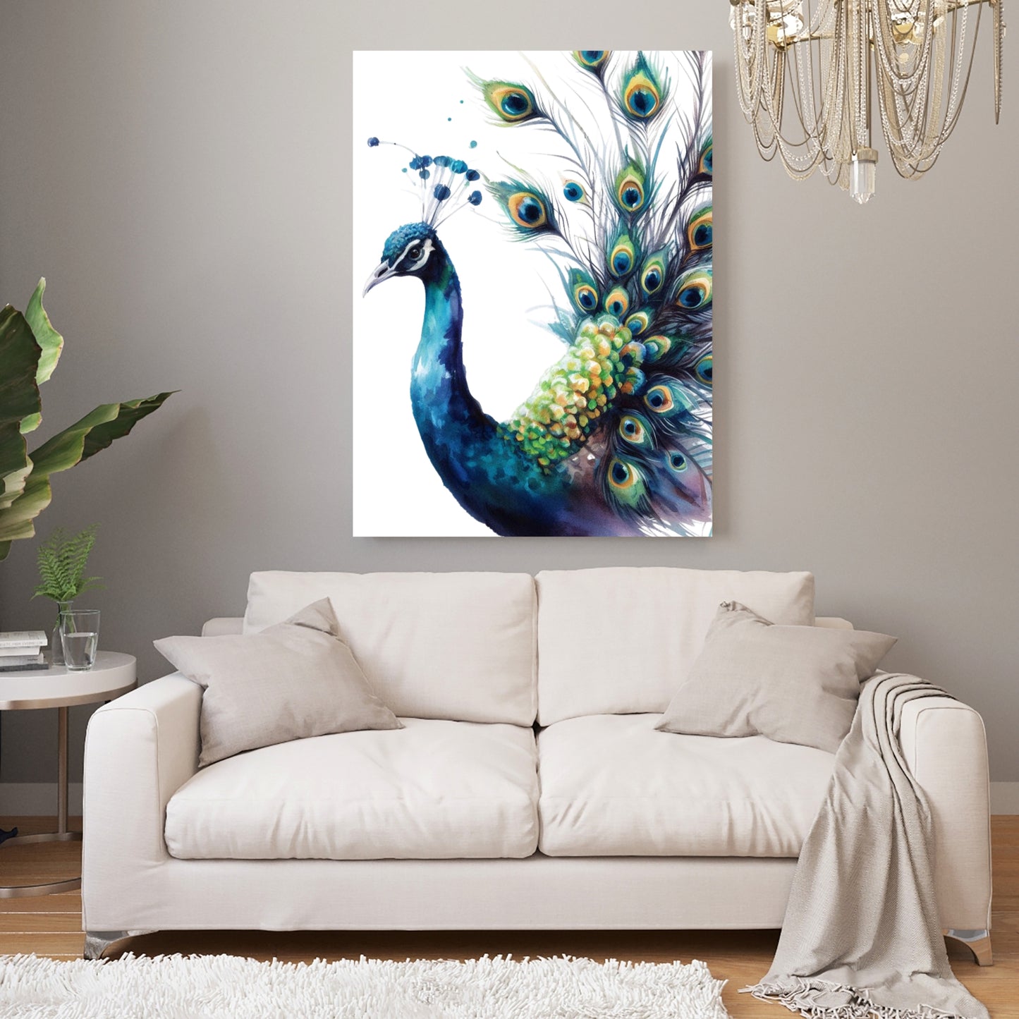 Peacock Wall Art Canvas Print