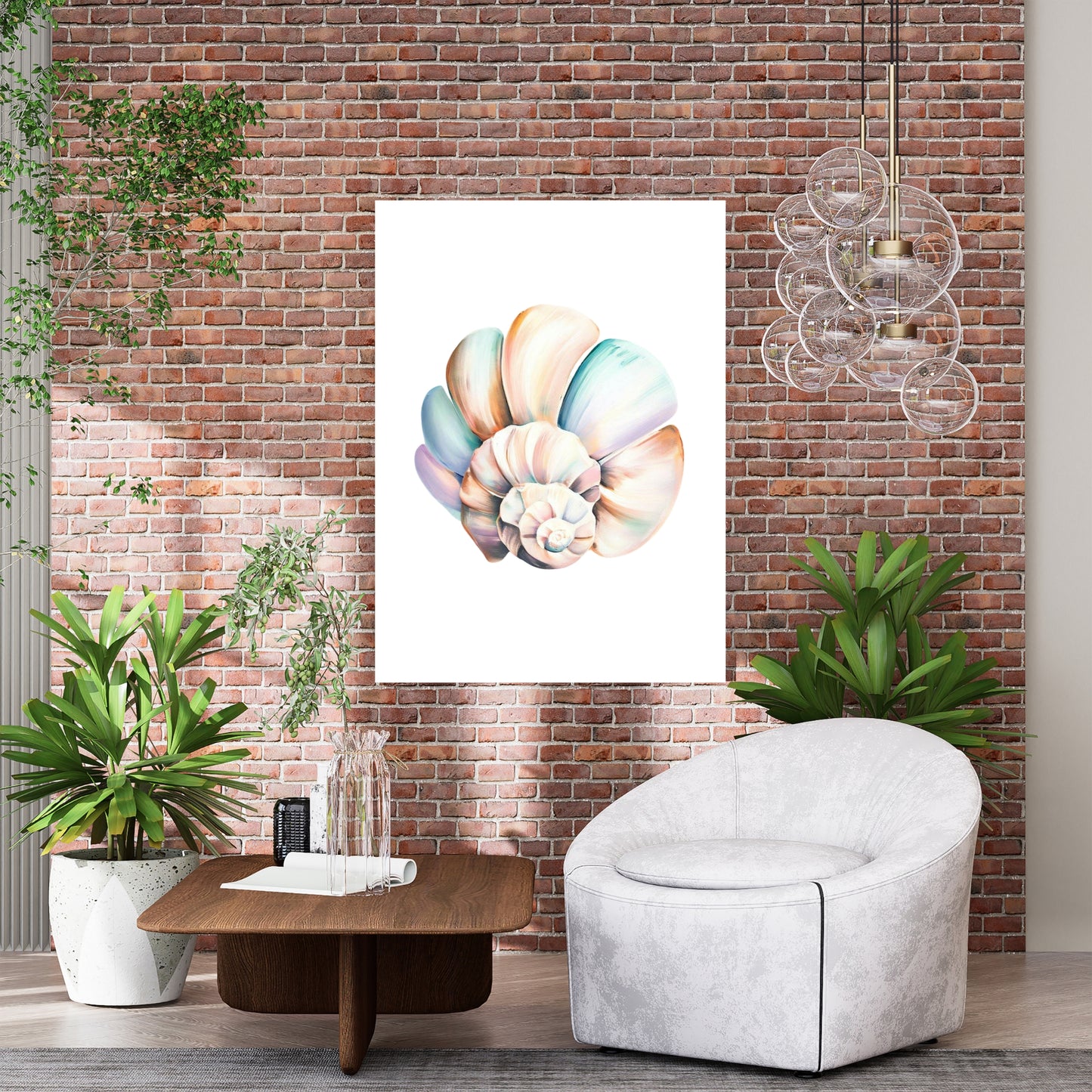 Rainbow Shells Wall Art Canvas Print