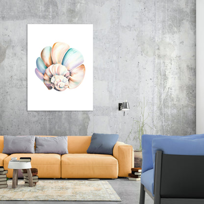 Rainbow Shells Wall Art Canvas Print