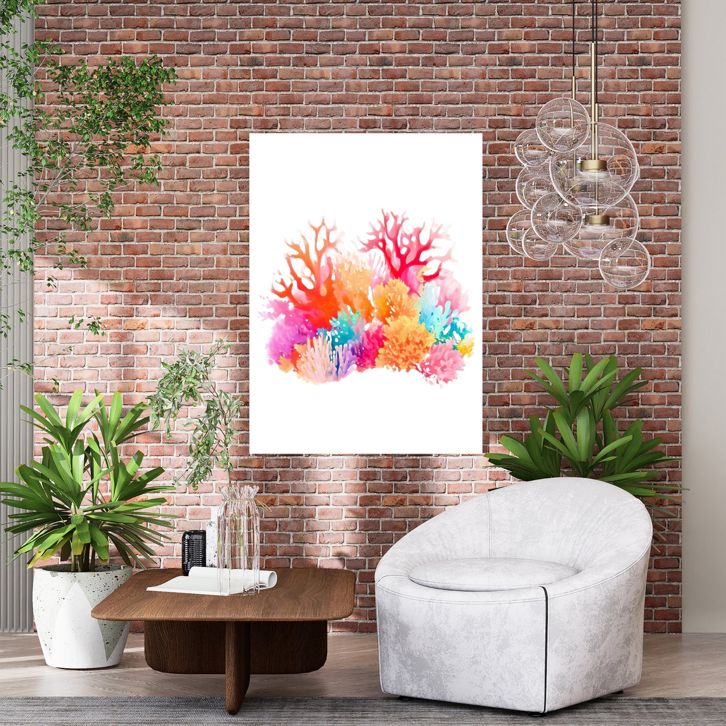 Sea Coral Beauty Wall Art Canvas Print