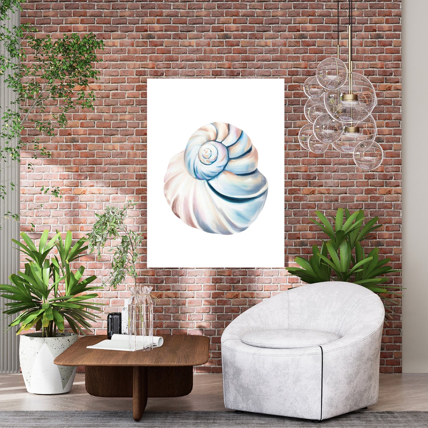 Seashell Calm Wall Art Canvas Print