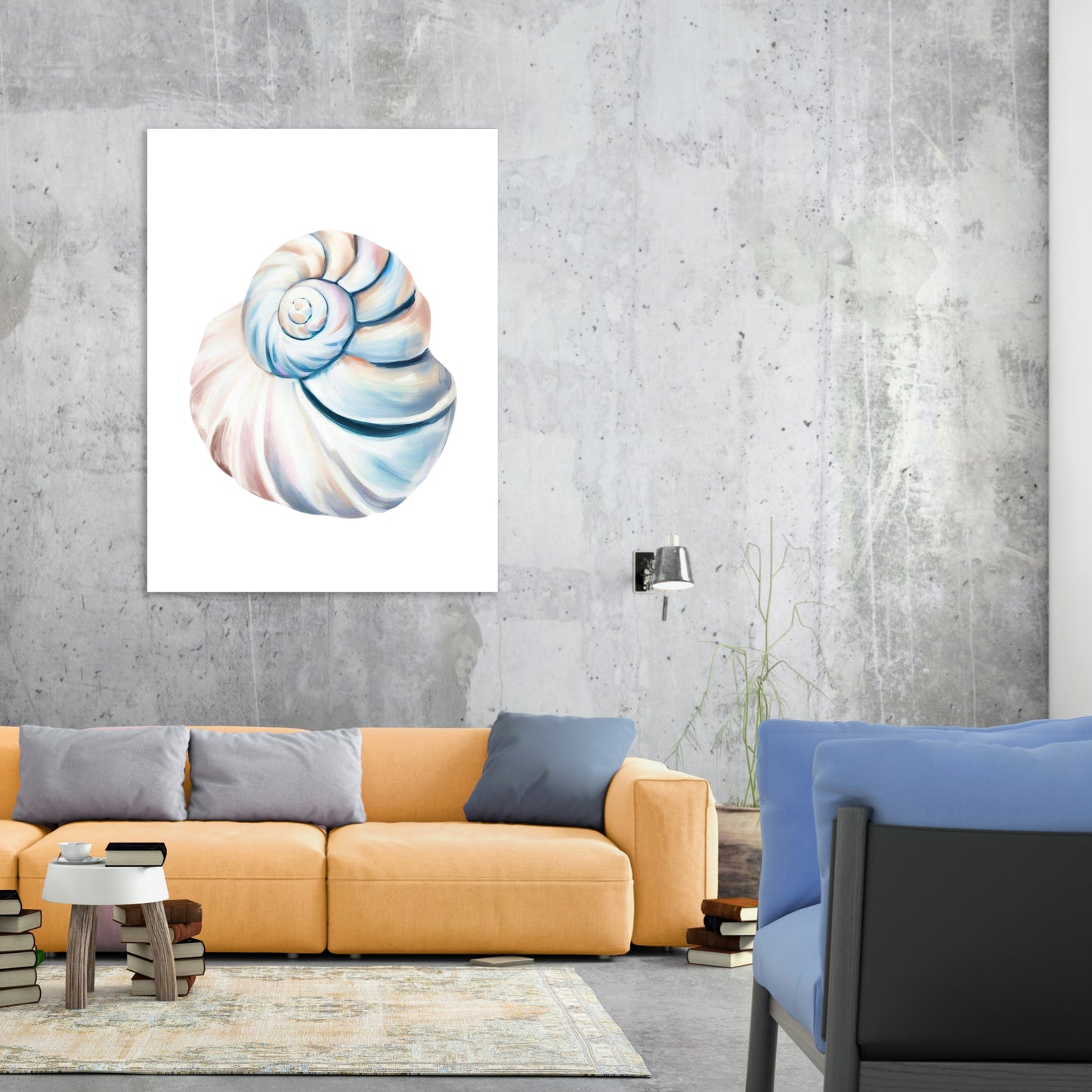 Seashell Calm Wall Art Canvas Print