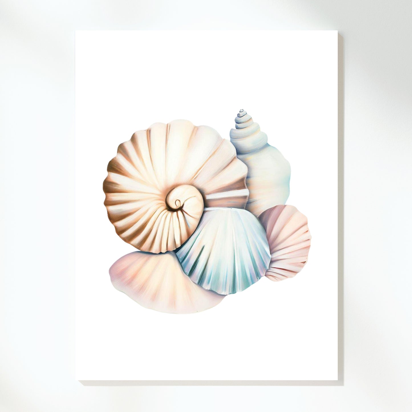 Seashell Medley Wall Art Canvas Print