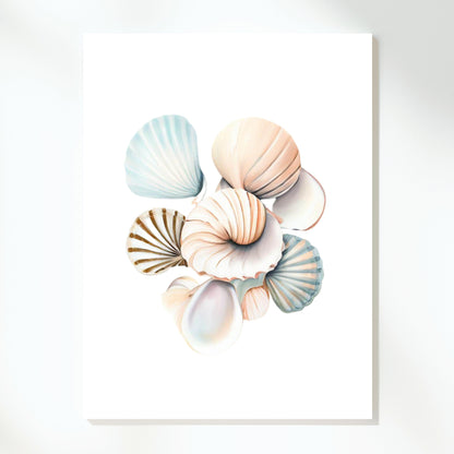 Serenity Shells Wall Art Canvas Print