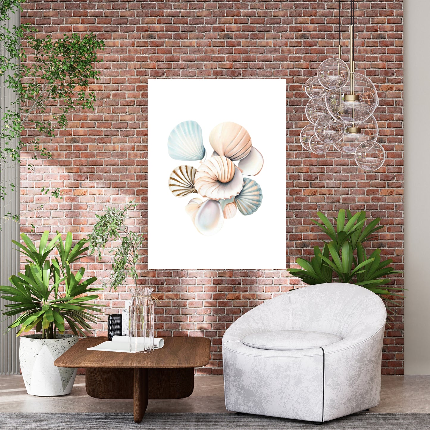 Serenity Shells Wall Art Canvas Print