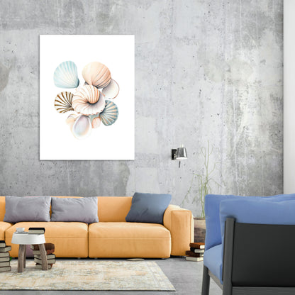 Serenity Shells Wall Art Canvas Print