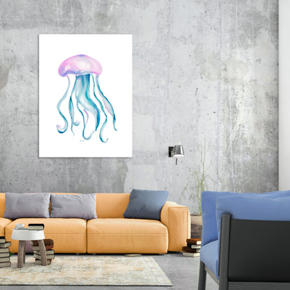 Jellyfish Tropics Wall Art Canvas Print