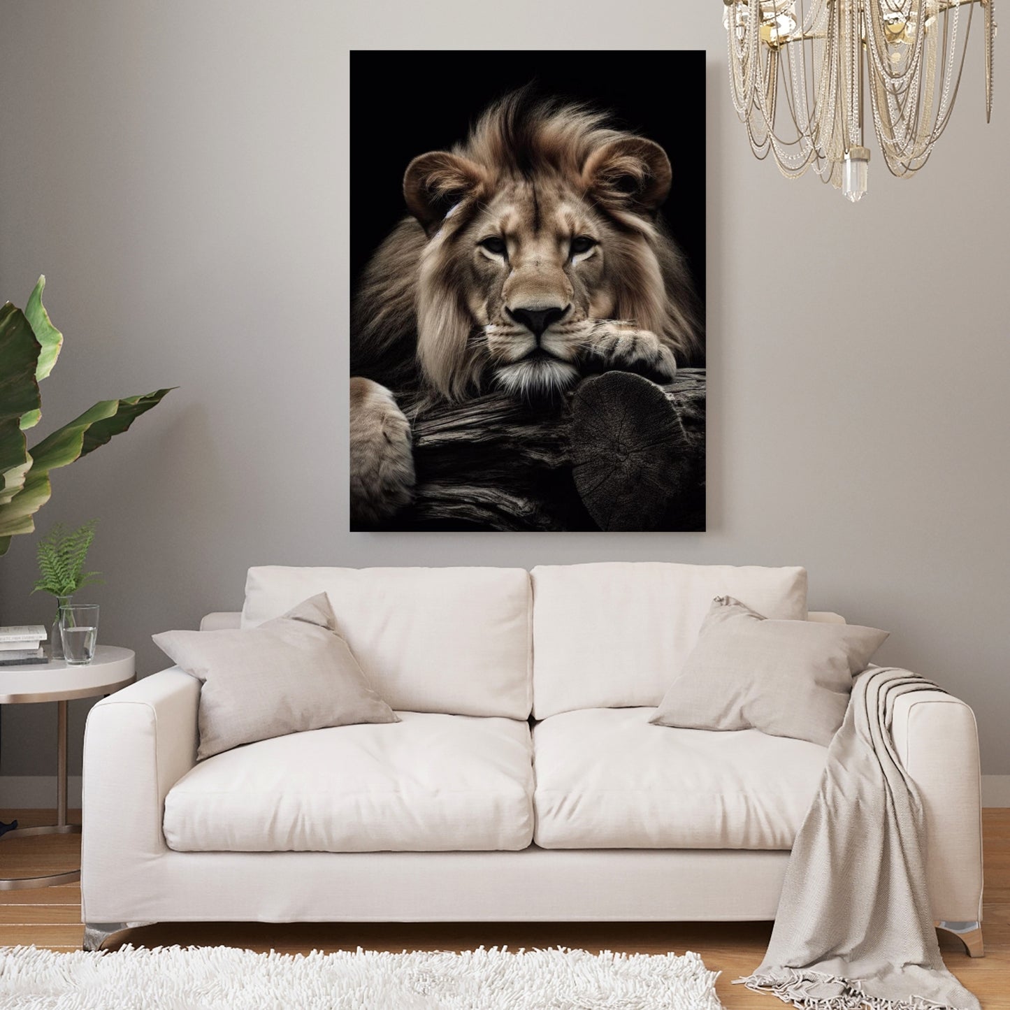 Lion's Watch Animal Kingdom Wall Art Canvas Print