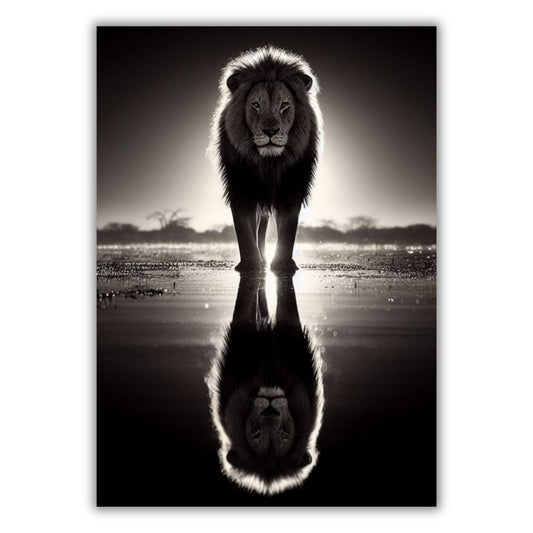 Lion Courage Animal Kingdom Wall Art Canvas Print