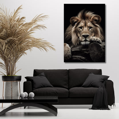 Lion's Watch Animal Kingdom Wall Art Canvas Print