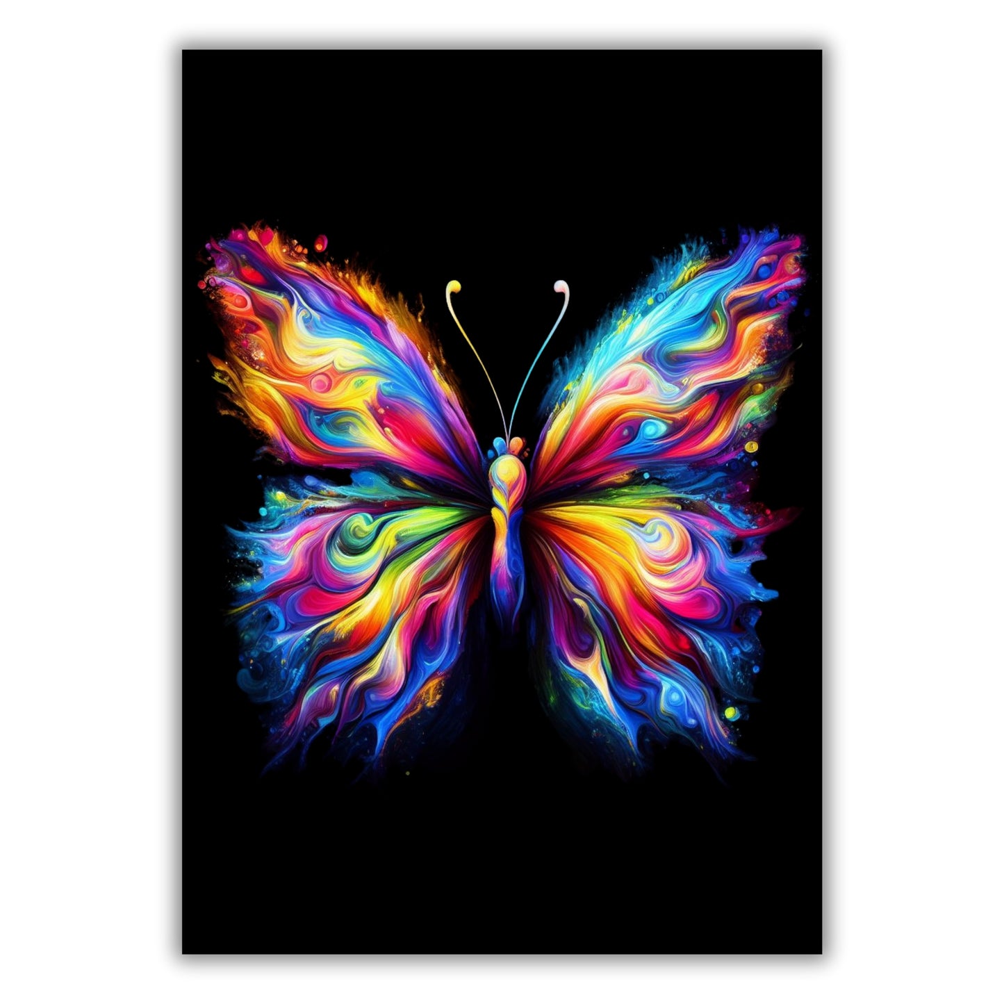 Luminous Butterfly Wall Art Canvas Print