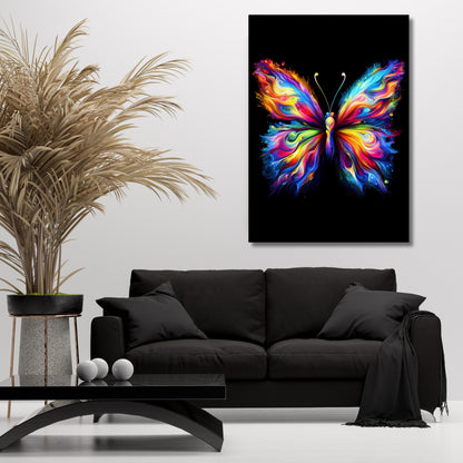 Luminous Butterfly Wall Art Canvas Print