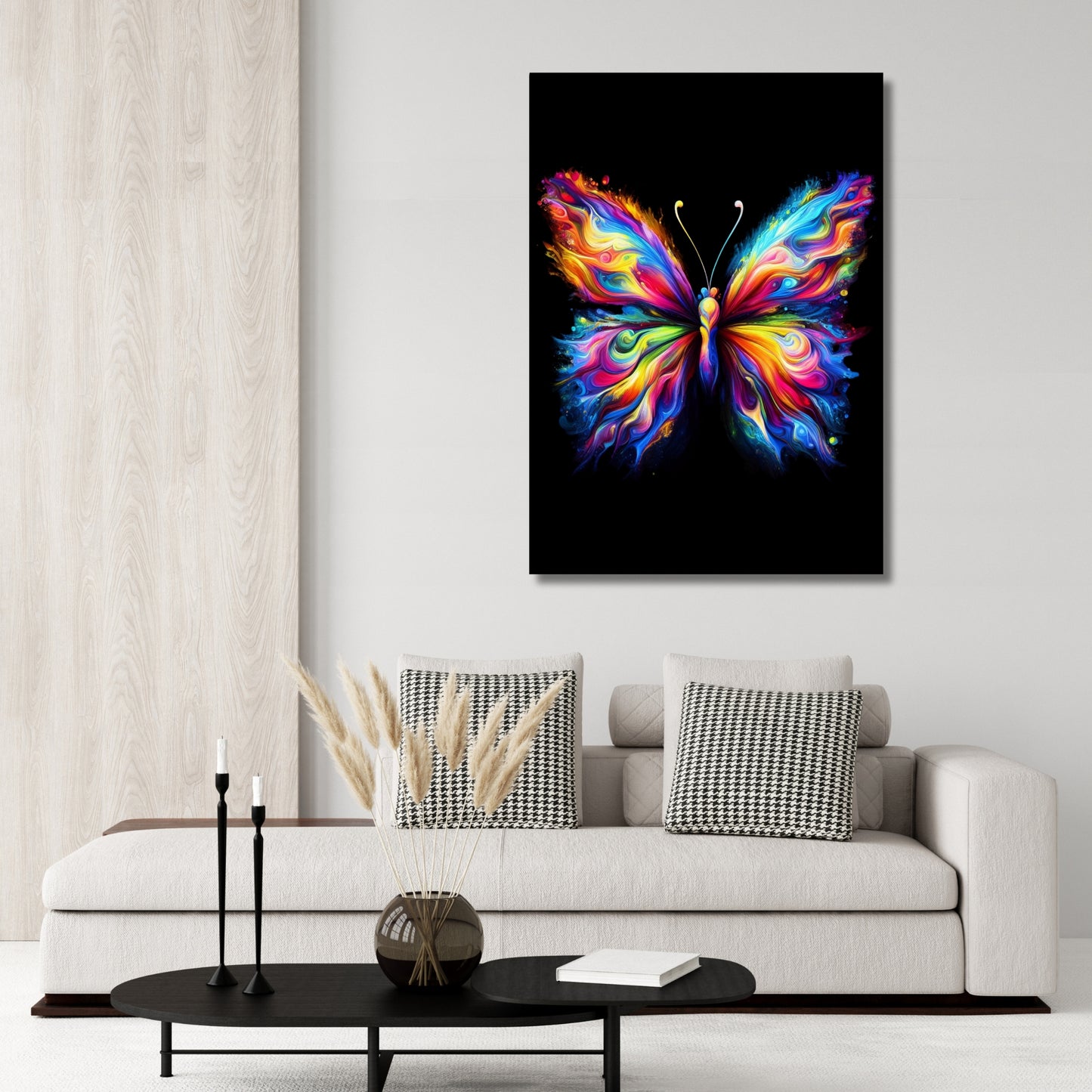 Luminous Butterfly Wall Art Canvas Print