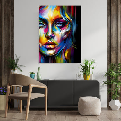 Luminous Female Wall Art Canvas Print