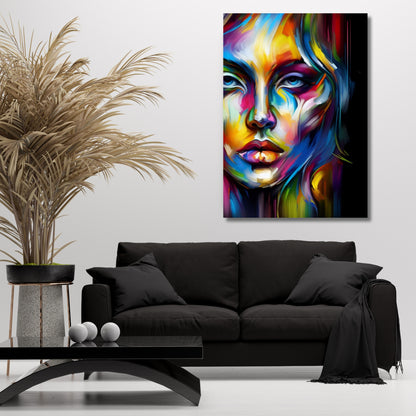 Luminous Female Wall Art Canvas Print