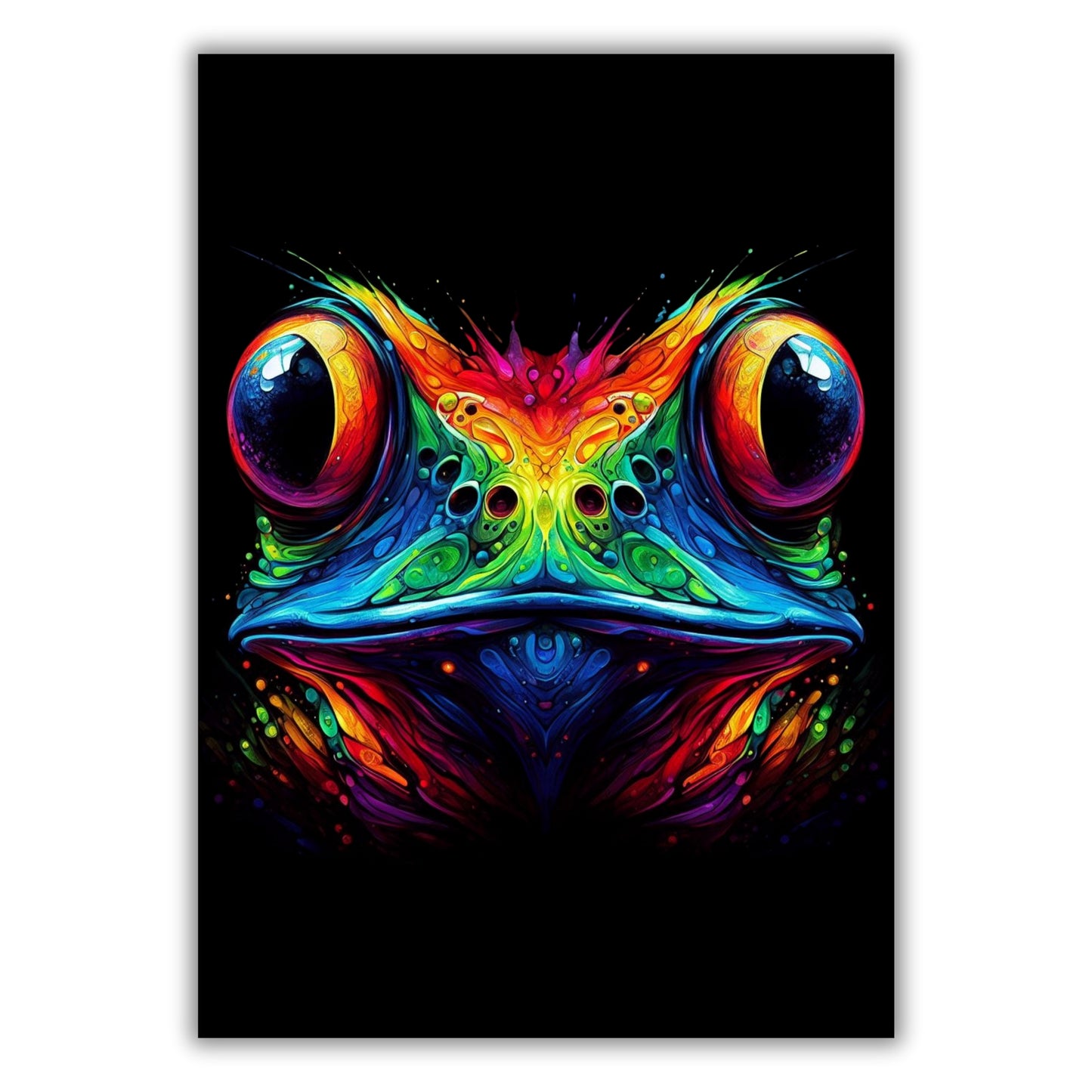 Luminous Bullfrog Wall Art Canvas Print