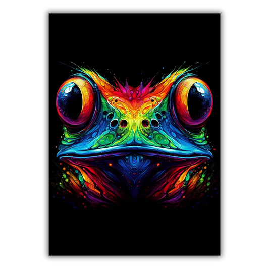 Luminous Bullfrog Wall Art Canvas Print