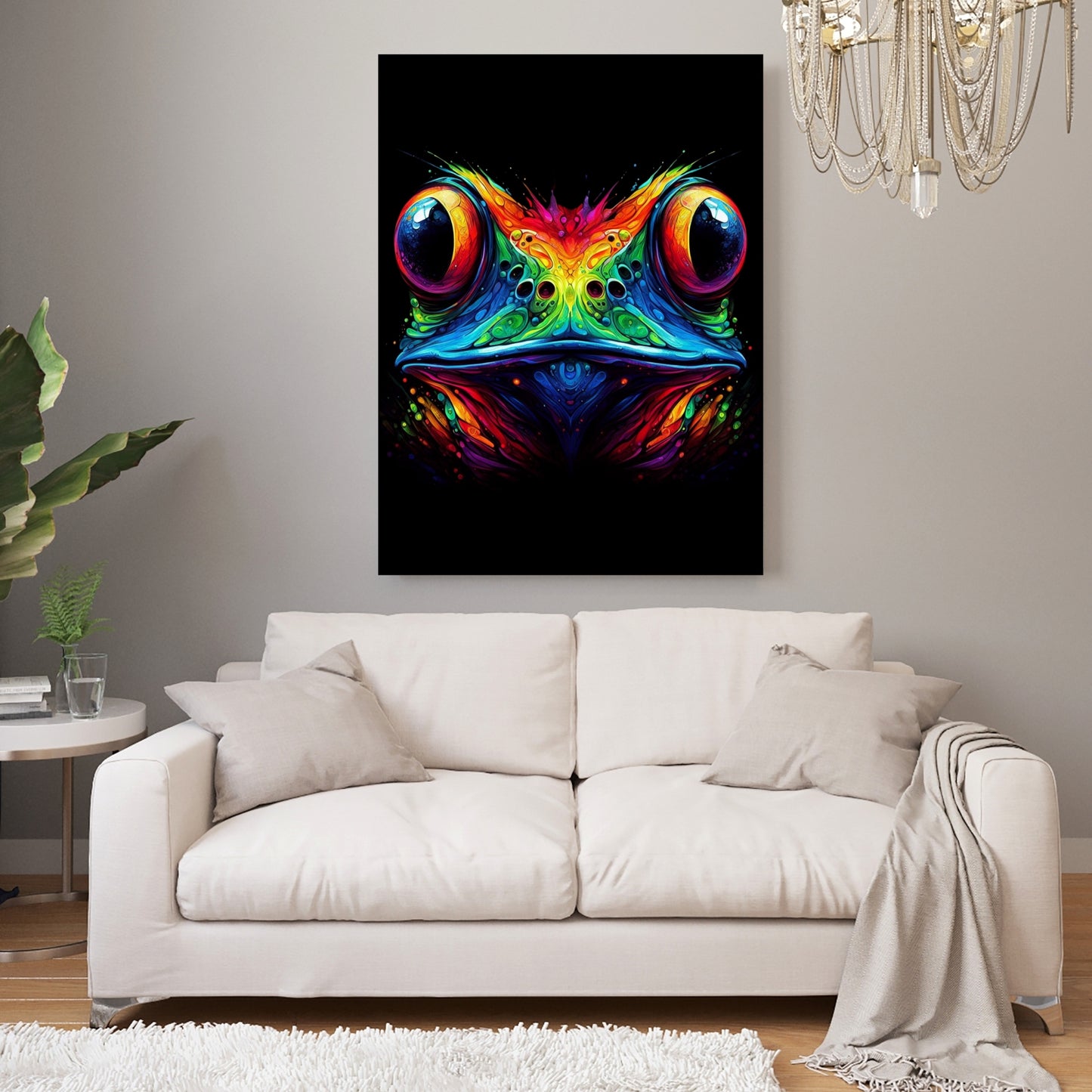 Luminous Bullfrog Wall Art Canvas Print