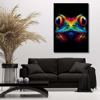 Luminous Bullfrog Wall Art Canvas Print