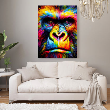 Luminous Gorilla Wall Art Canvas Print