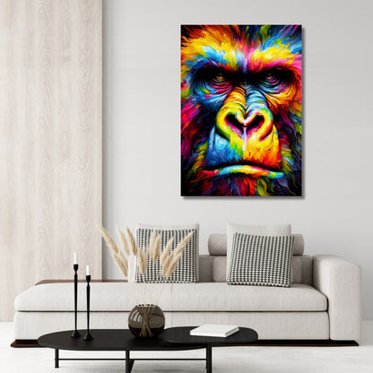 Luminous Gorilla Wall Art Canvas Print