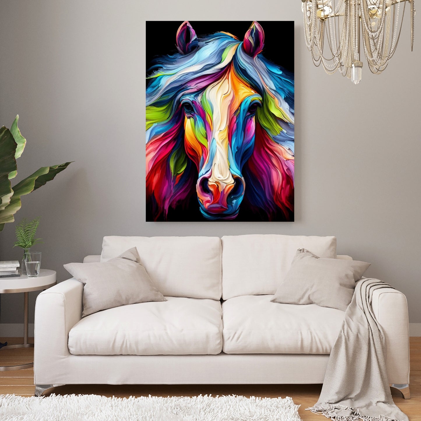 Luminous Horse Wall Art Canvas Print