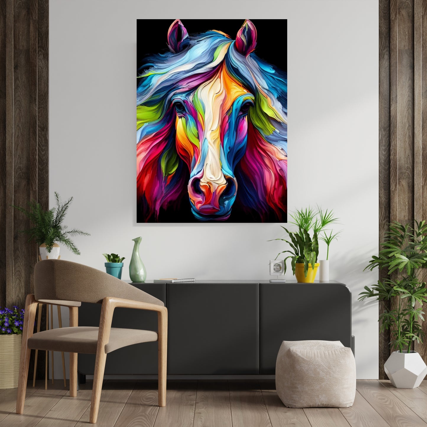 Luminous Horse Wall Art Canvas Print