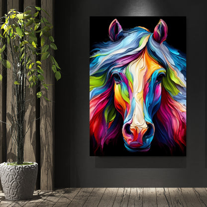 Luminous Horse Wall Art Canvas Print