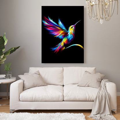 Luminous Hummingbird Wall Art Canvas Print