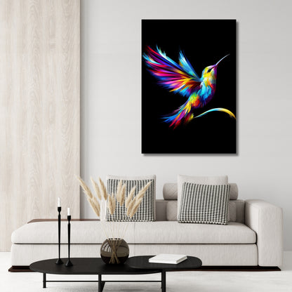 Luminous Hummingbird Wall Art Canvas Print