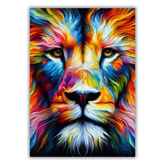 Luminous Lion Wall Art Canvas Print