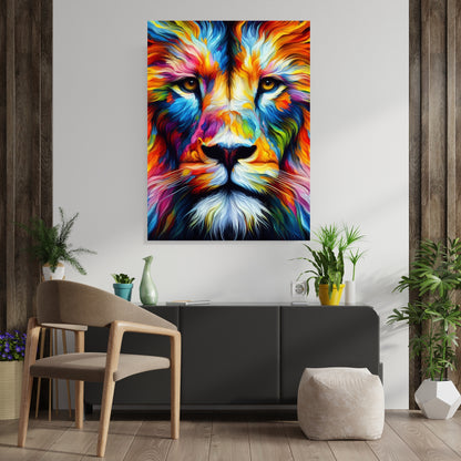 Luminous Lion Wall Art Canvas Print