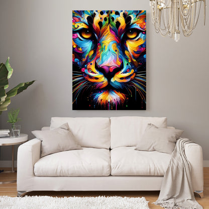 Luminous Panther Wall Art Canvas Print