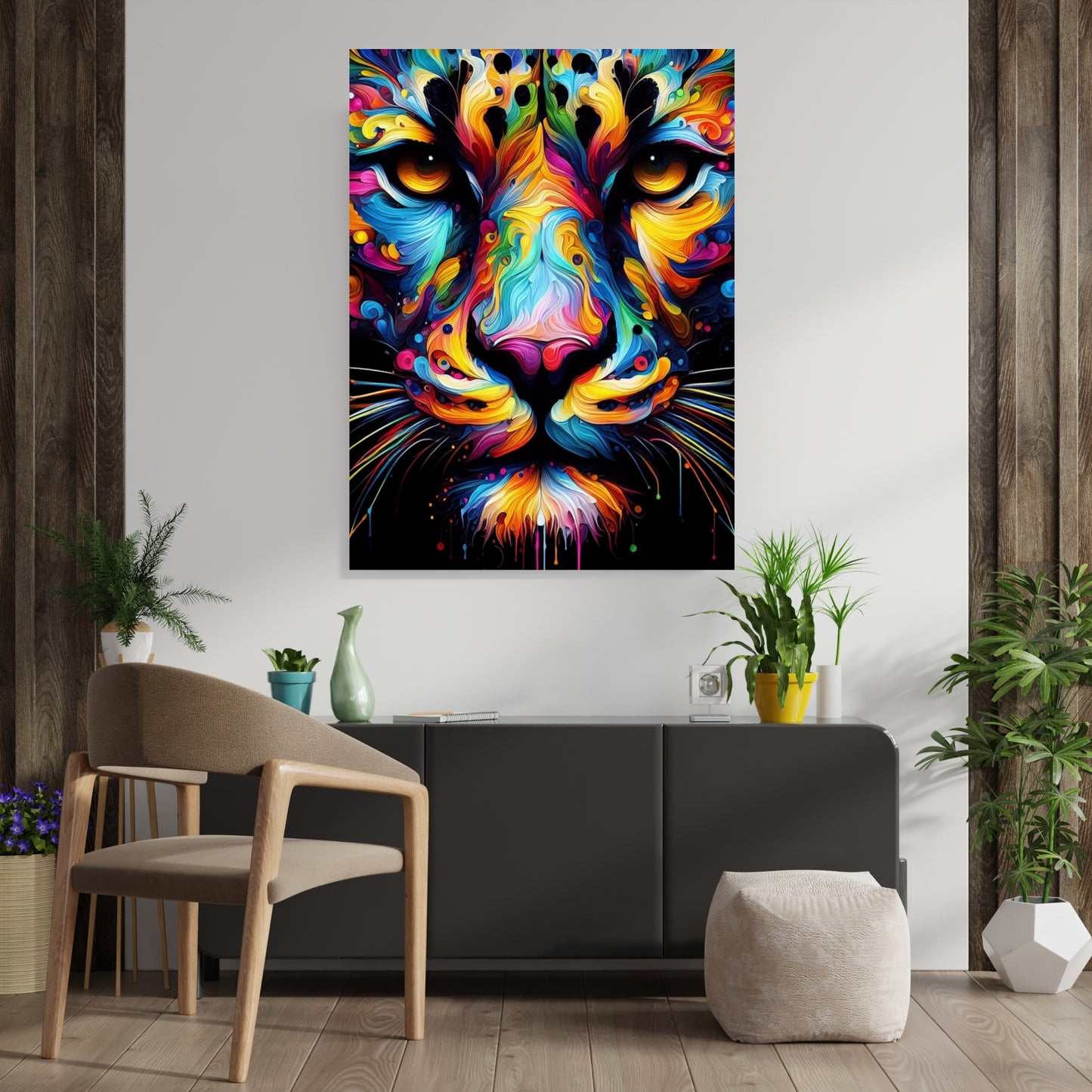 Luminous Panther Wall Art Canvas Print