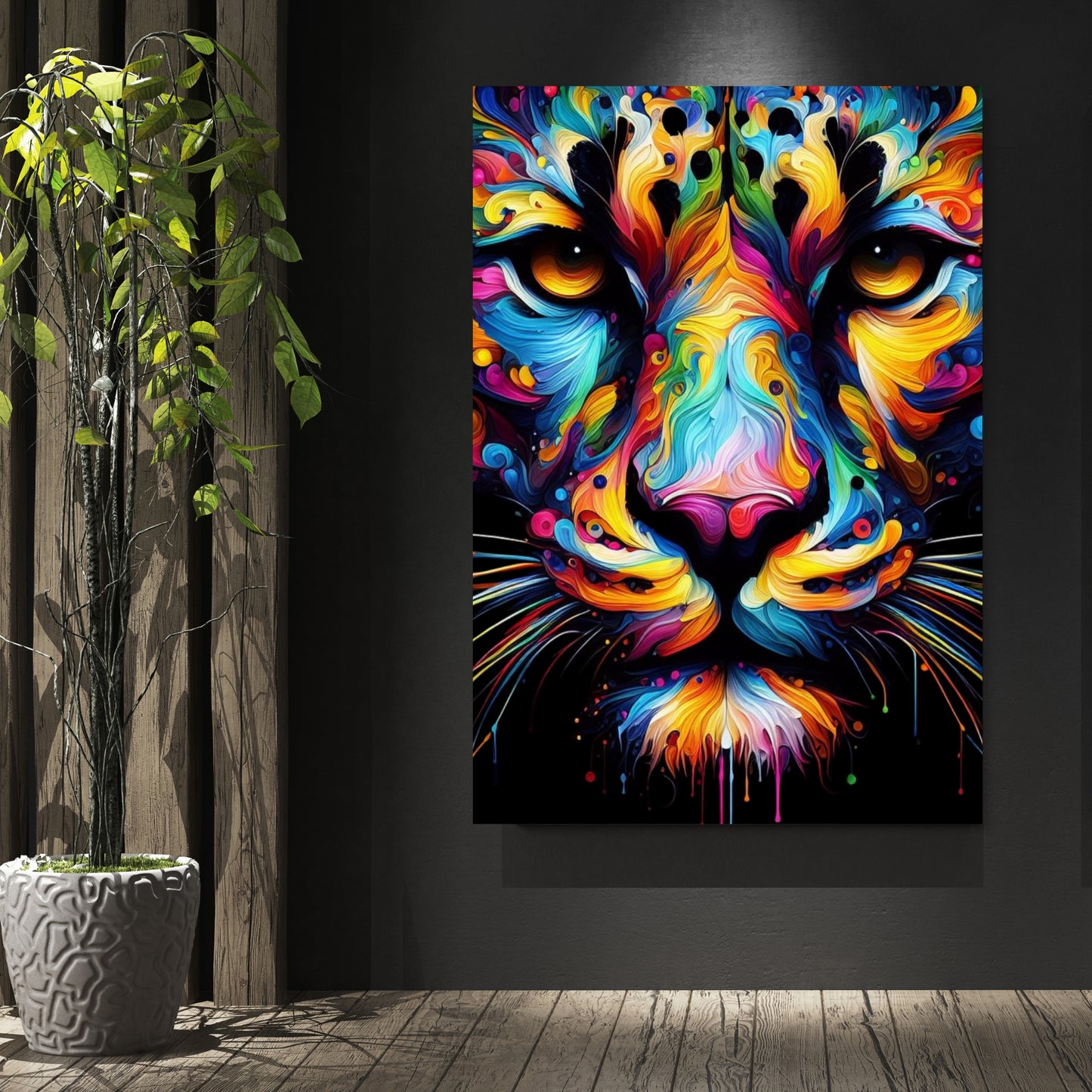 Luminous Panther Wall Art Canvas Print