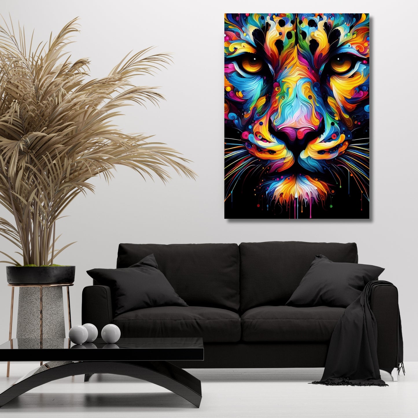 Luminous Panther Wall Art Canvas Print