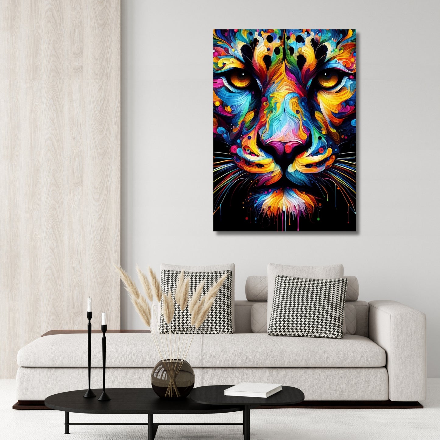 Luminous Panther Wall Art Canvas Print