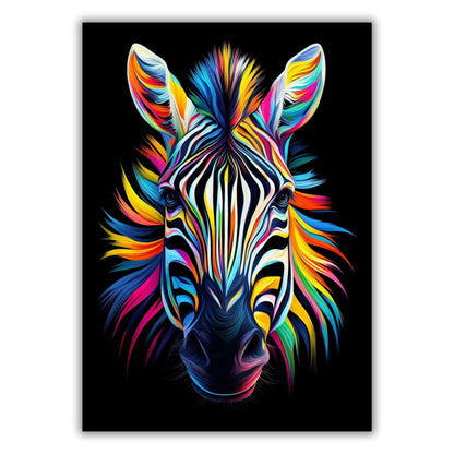 Luminous Zebra Wall Art Canvas Print