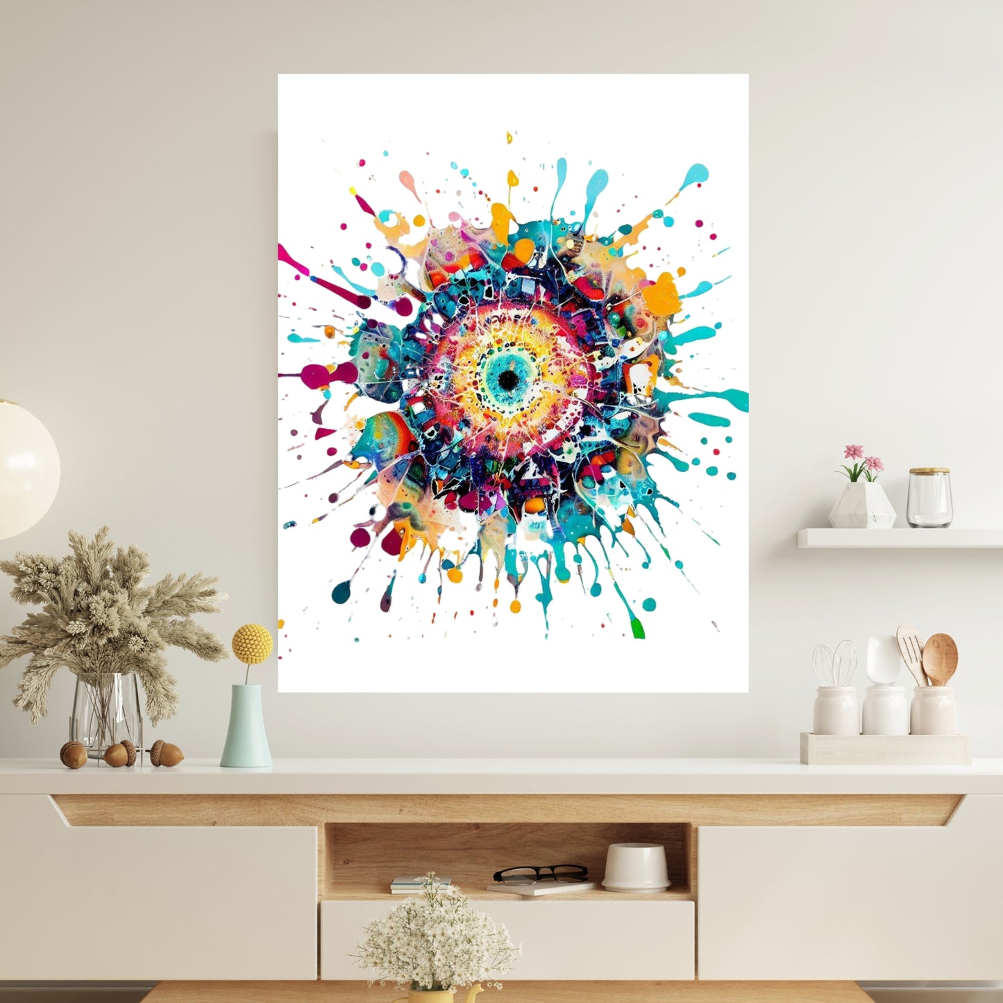 Mandala Love Wall Art Canvas Print