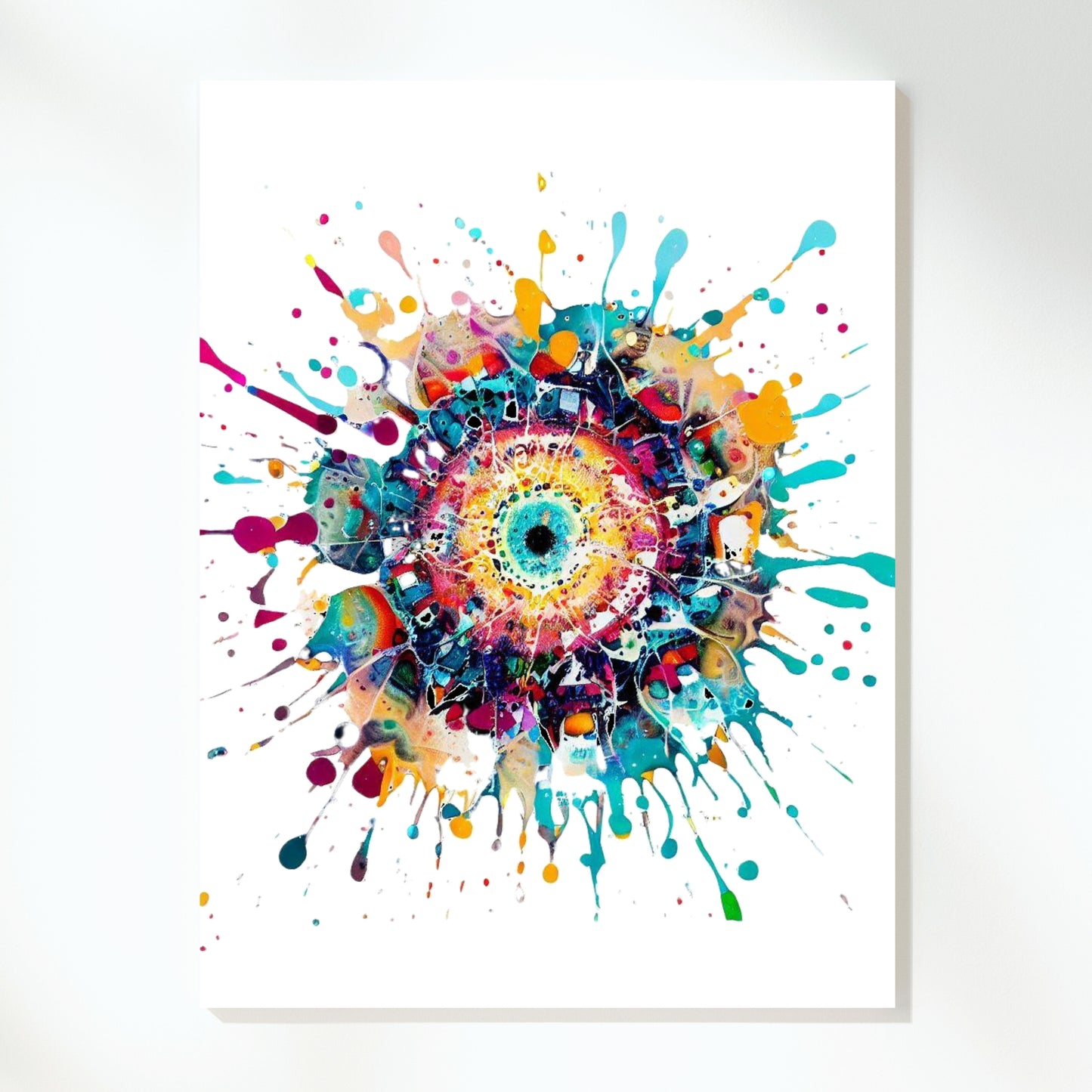 Mandala Love Wall Art Canvas Print