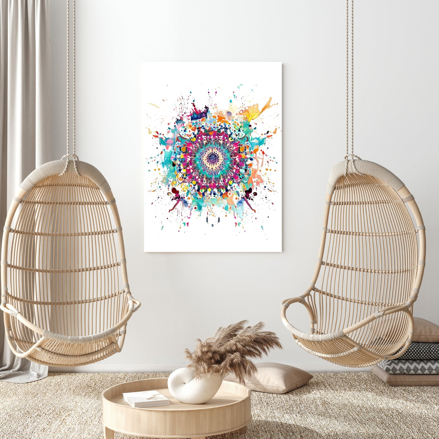 Mandala Boho Wall Art Canvas Print