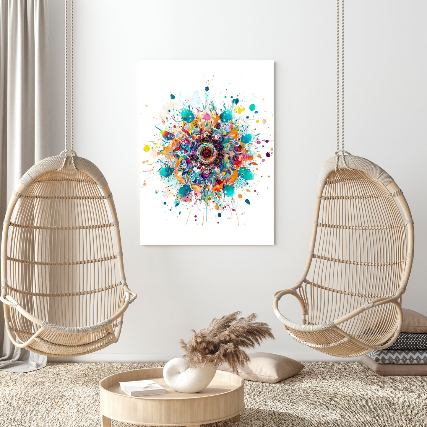 Mandala Ocean Wall Art Canvas Print