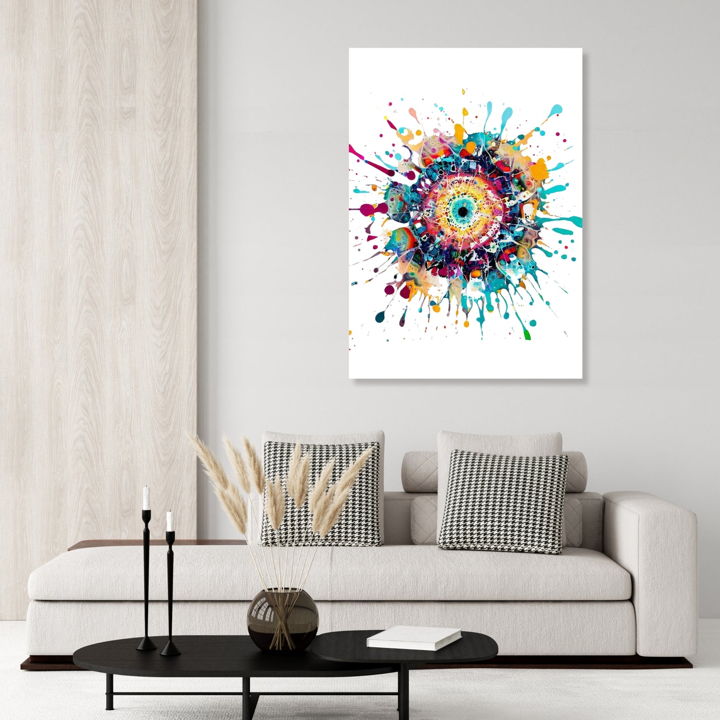 Mandala Love Wall Art Canvas Print