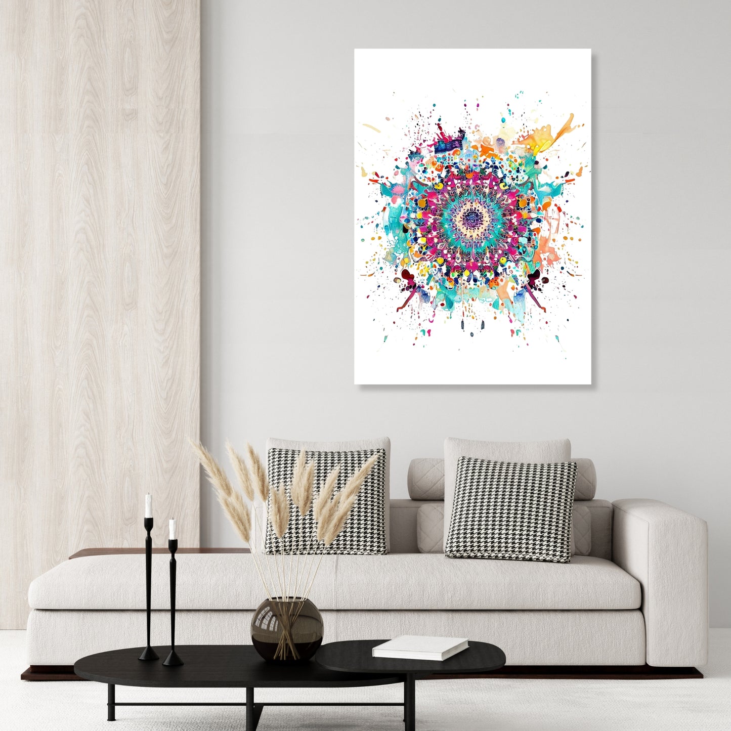 Mandala Boho Wall Art Canvas Print